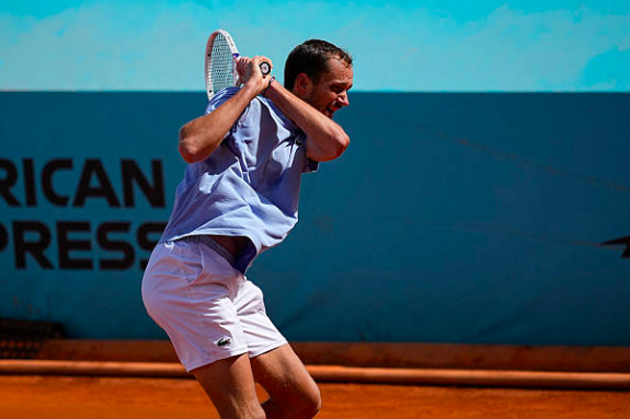 Daniil Medvedev training at the Mutua Madrid Open. Source: Getty