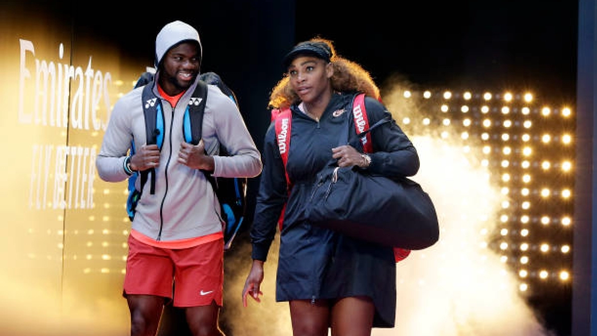Frances Tiafoe y Serena Williams. Foto: Getty