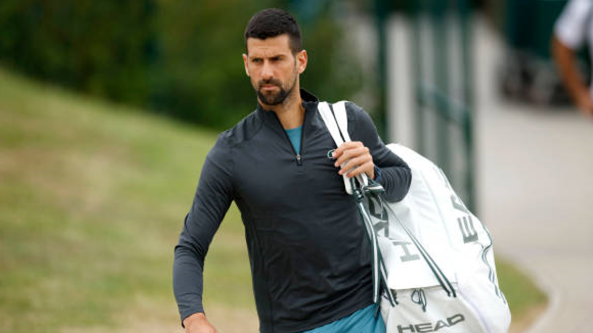 Novak Djokovic en Wimbledon 2024. Foto: getty