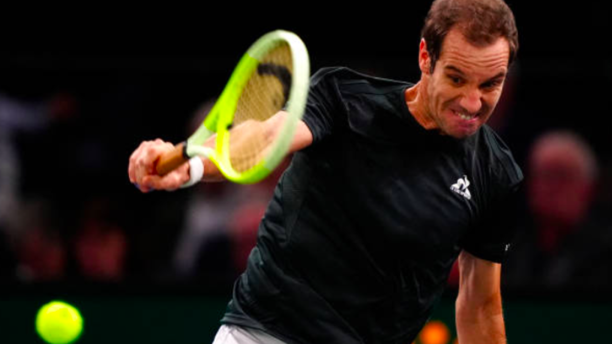 Richard Gasquet in his last match at Paris-Bercy. Source: Getty