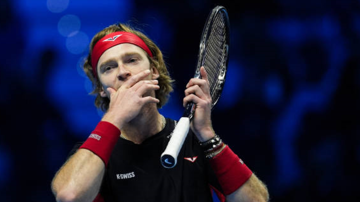 Andrey Rublev en las ATP Finals 2024. Foto: getty