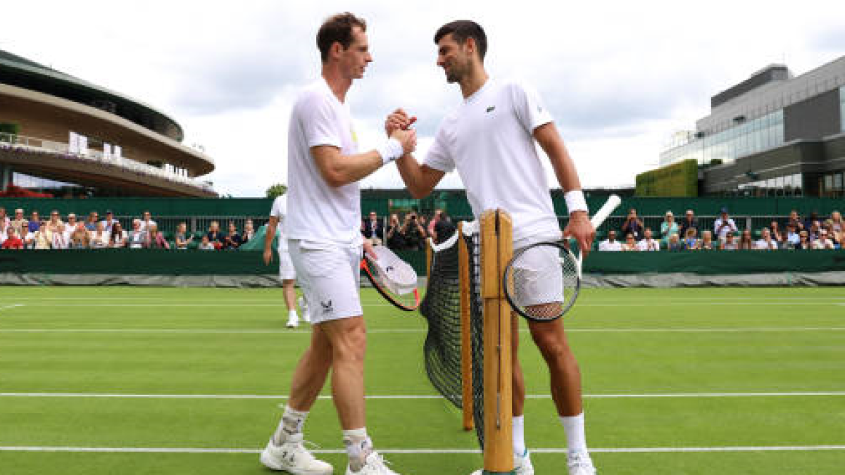 Andy Murray y Novak Djokovic 2023. Foto: getty