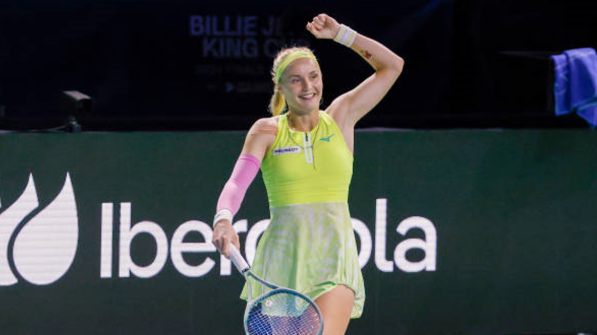 Rebecca Sramkova en las Billie Jean King Cup 2024. Foto: getty