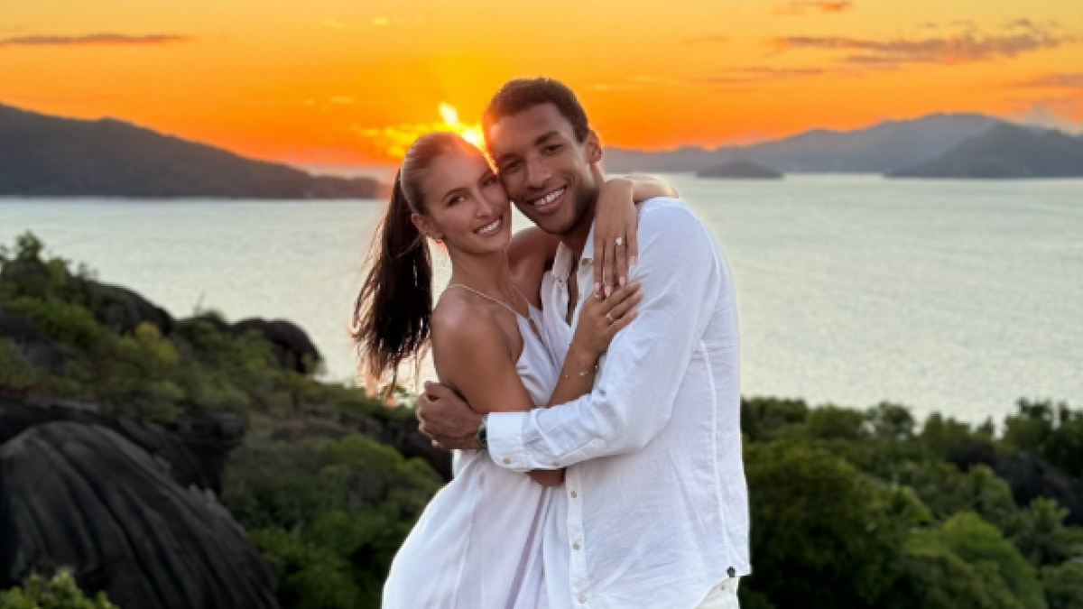 Felix Auger-Aliassime and Nina Ghaibi in 2024. Photo: Getty