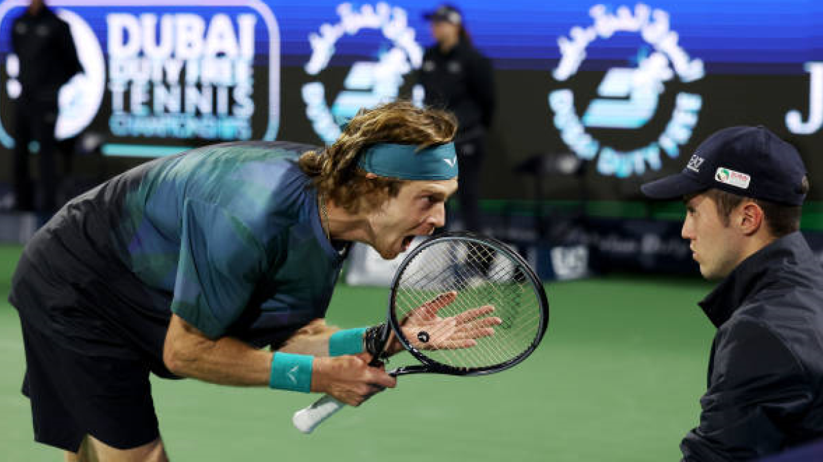 Andrey Rublev en Dubái 2024. Foto: getty