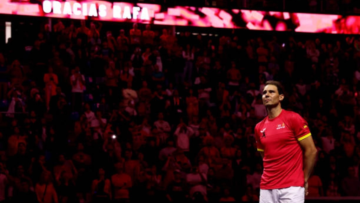 Rafael Nadal, en su despedida. Fuente: Getty