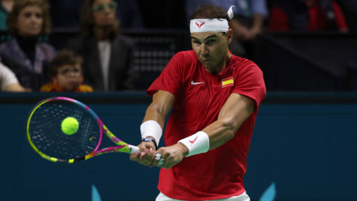 Rafa Nadal en la Copa Davis 2024. Foto: getty