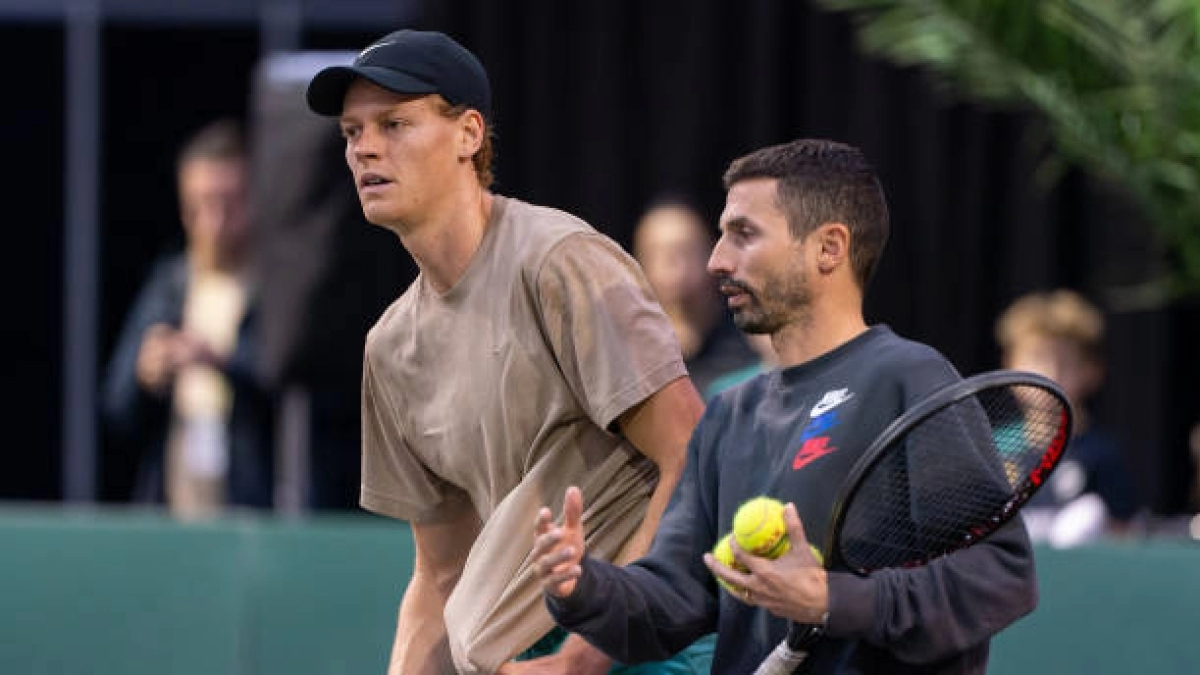 Jannik Sinner y Simone Vagnozzi. Foto: Getty