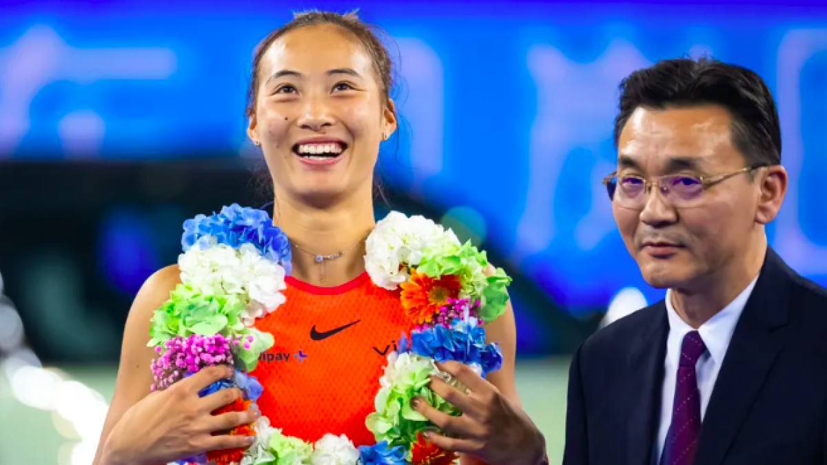 Qinwen Zheng, author of the best point of the year at WTA 2024. Source: Getty