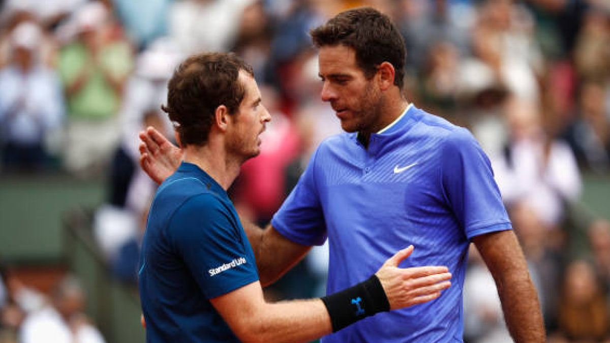 Andy Murray y Juan Martín del Potro 2017. Foto: getty