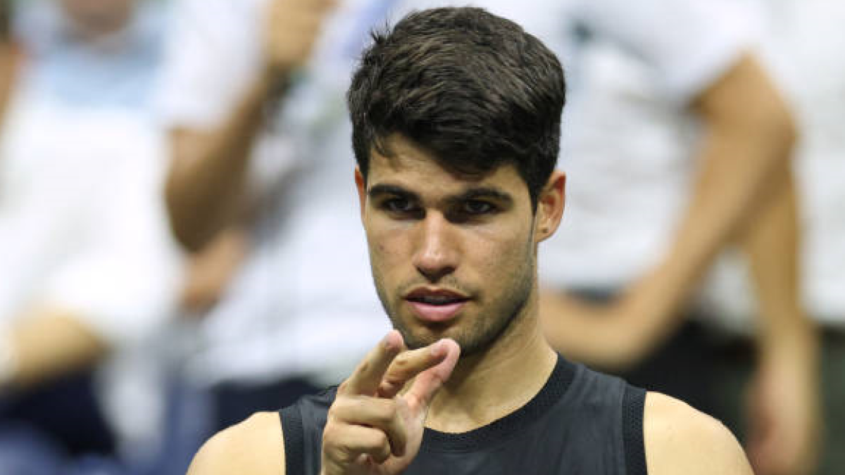 Carlos Alcaraz en el Open de Australia 2024. Foto: getty