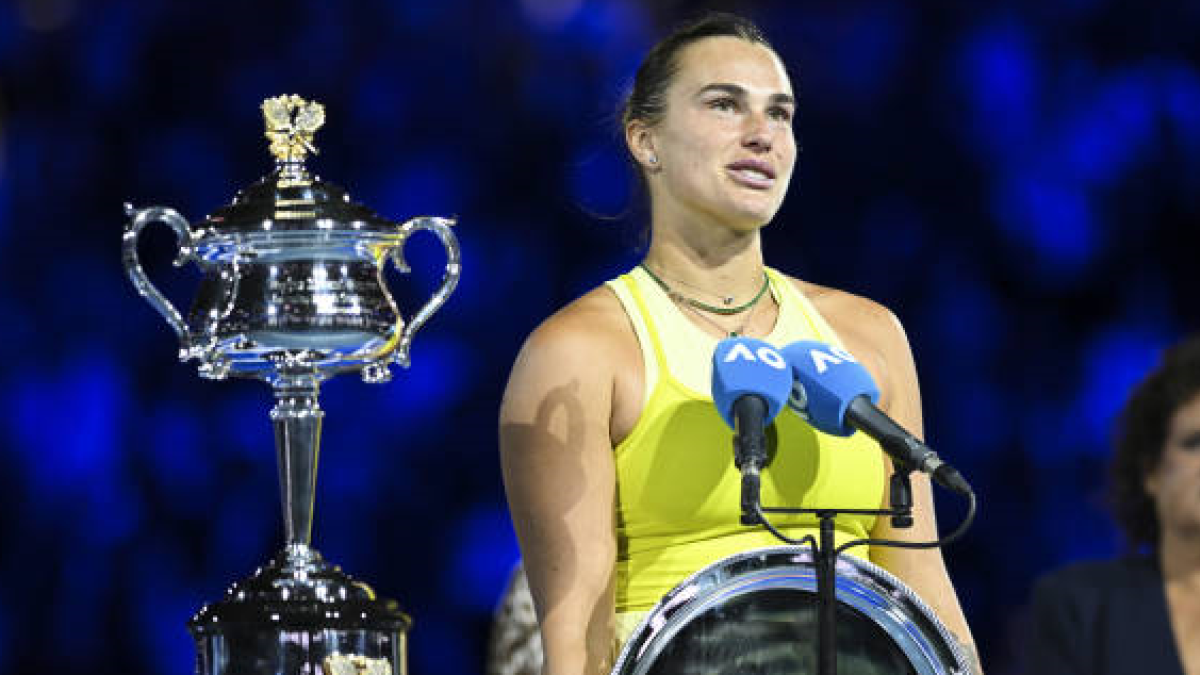 Aryna Sabalenka en el Open de Australia 2025. Foto: getty