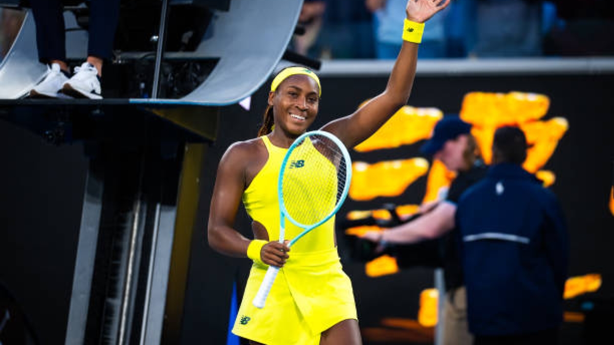 Coco Gauff en el Open de Australia 2025. Foto: Getty