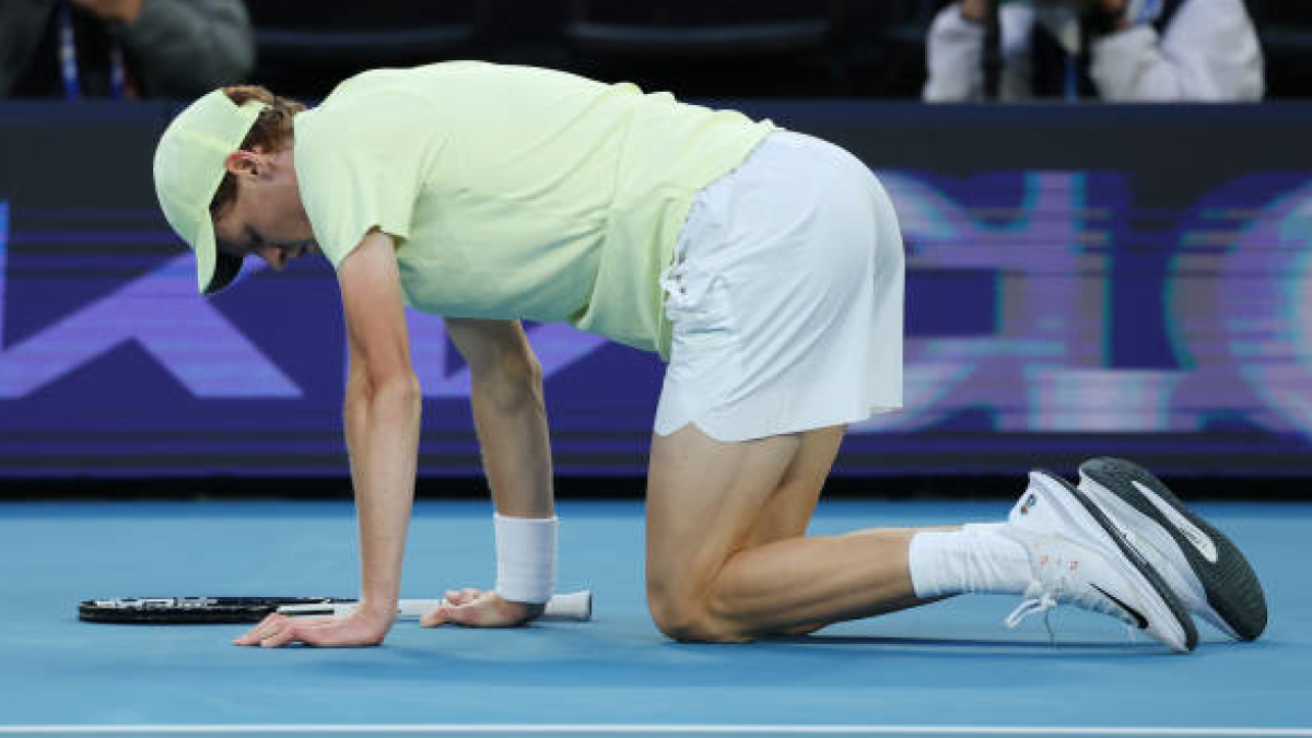 Jannik Sinner en el Open de Australia 2025. Foto: getty