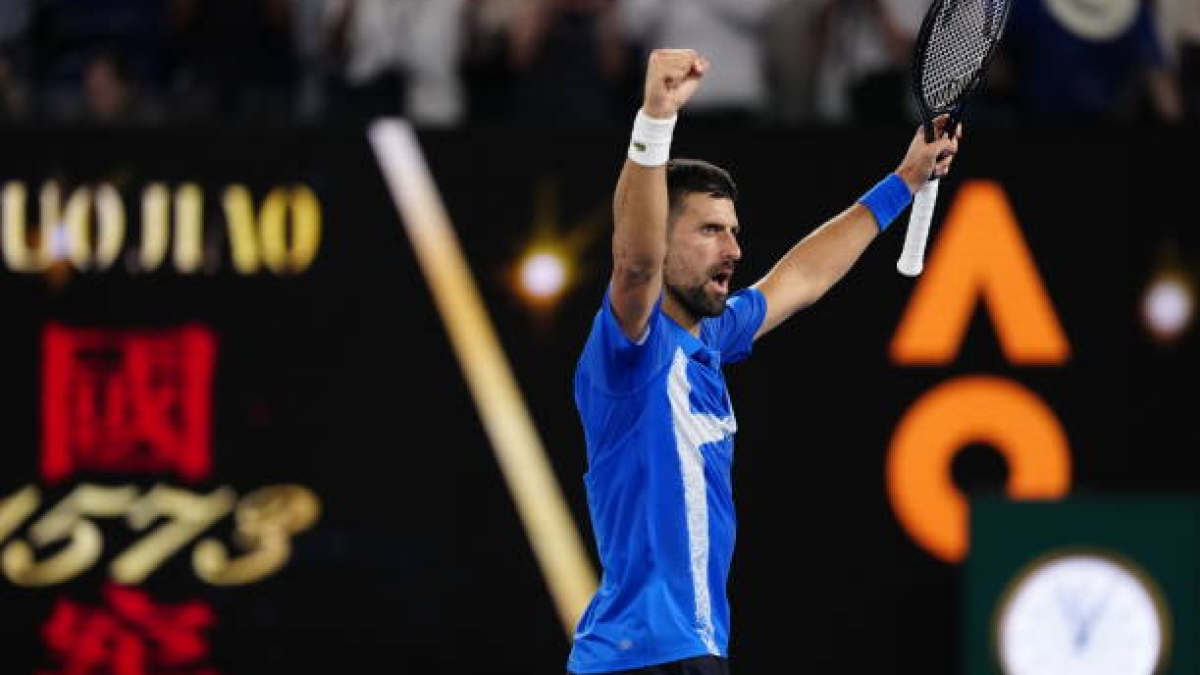 Djokovic, the first tennis player to reach 50 Grand Slam semifinals. Photo: Getty