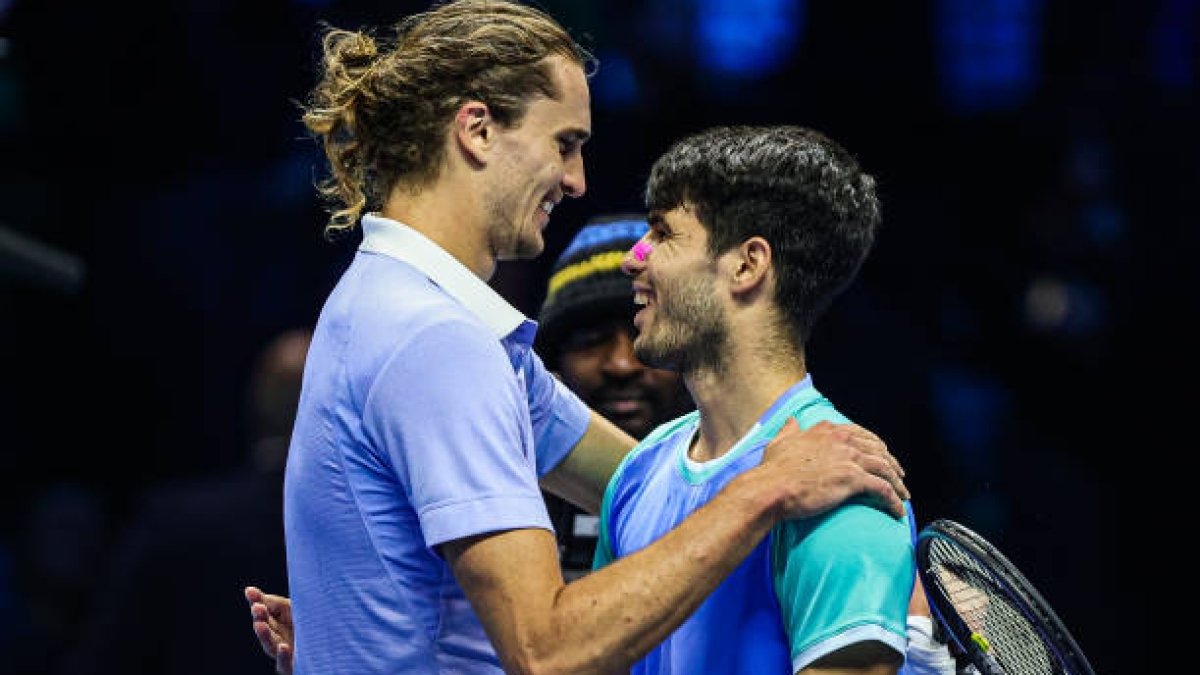 Carlos Alcaraz y Alexander Zverev, lucha por el dos del mundo. Fuente: Getty