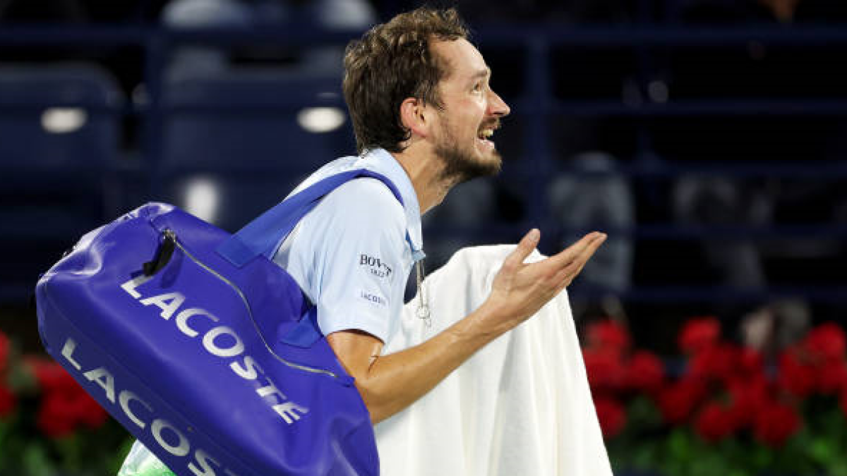 Daniil Medvedev at the ATP Dubai 2025. Photo: getty