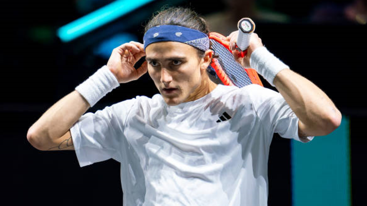 Mattia Bellucci en el ATP de Rotterdam 2025. Foto: getty