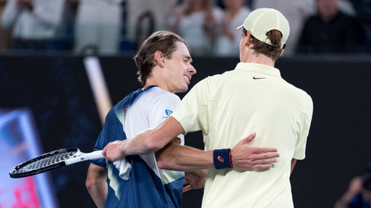 Alex de Minaur and Sinner, reactions. Photo: gettyimages