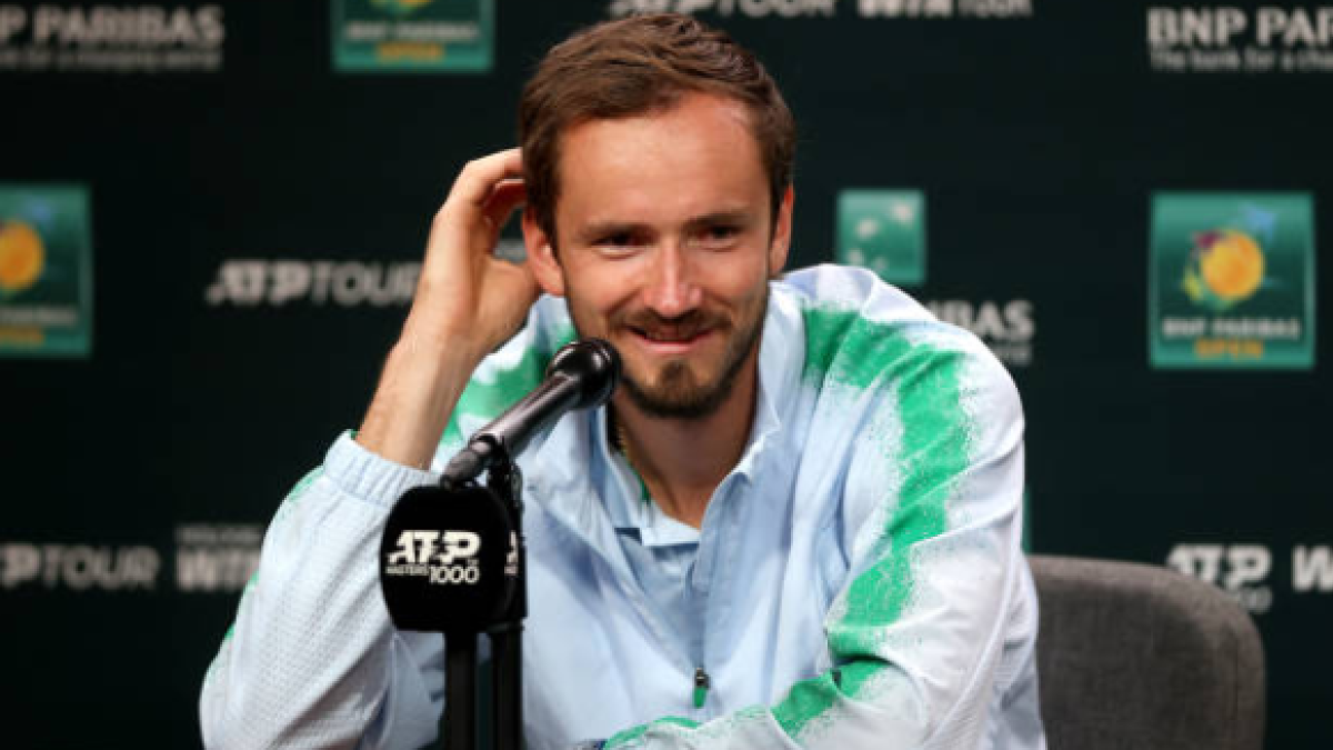 Medvedev, sobre el cambio de superficie de Indian Wells: "Parece casi más lenta que antes". Foto: Gettyimages