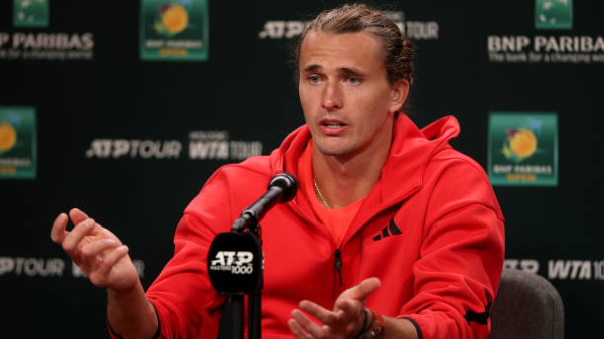 Alexander Zverev en el Media Day de Indian Wells 2025. Foto: Getty