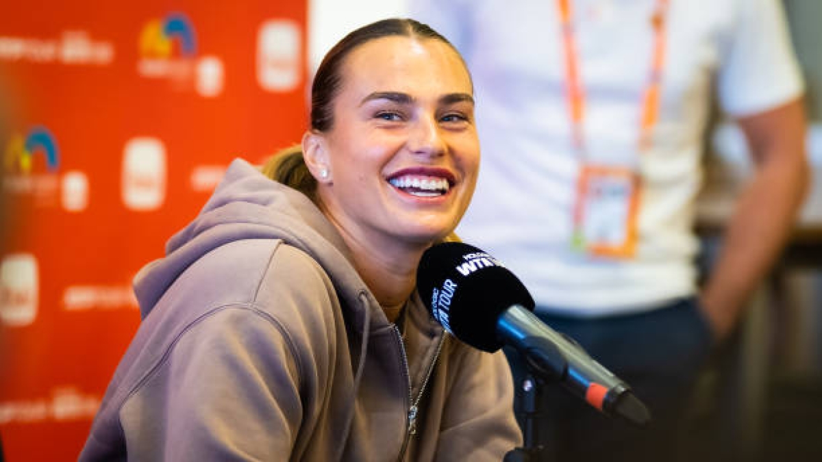 Aryna Sabalenka en el Media Day del Miami Open 2025. Foto: Getty