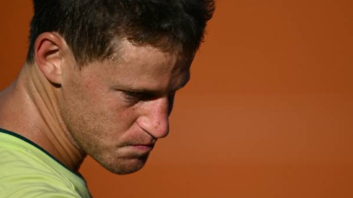 Diego Schwartzman en su último partido como profesional, en febrero de 2025. Foto: Getty